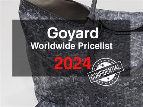 goyard preise 2024|goyard prices in usa.